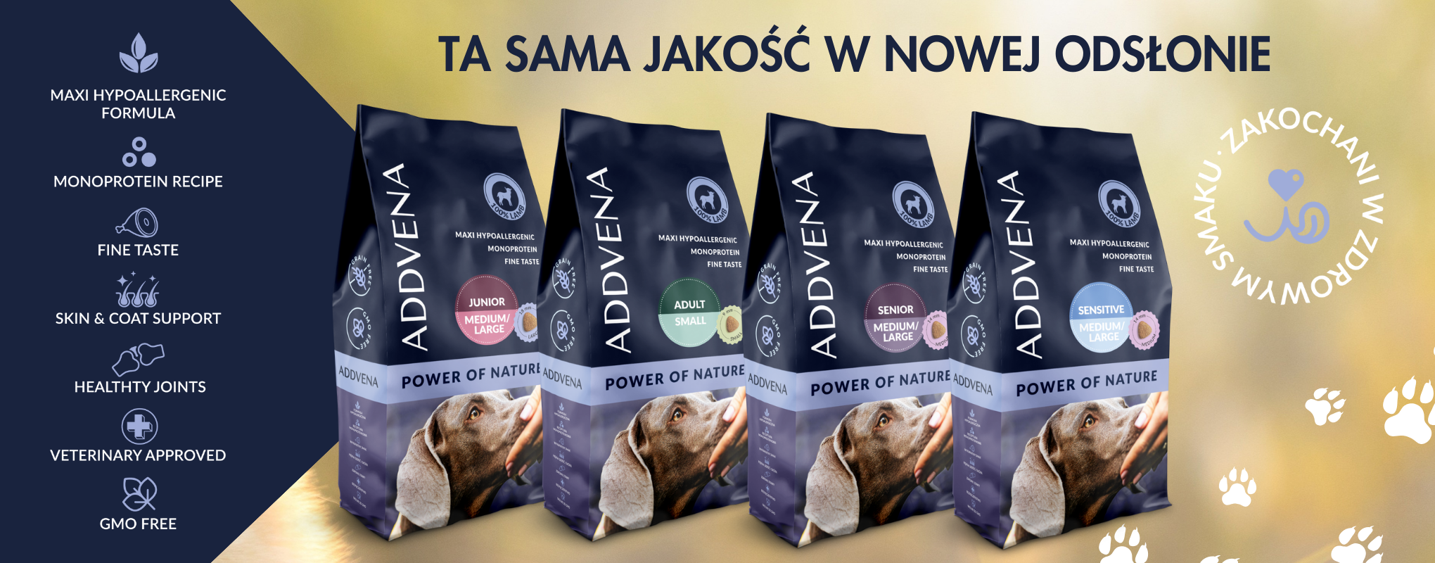 ADDVENA Power of Nature – nowe opakowania karm dla psów
