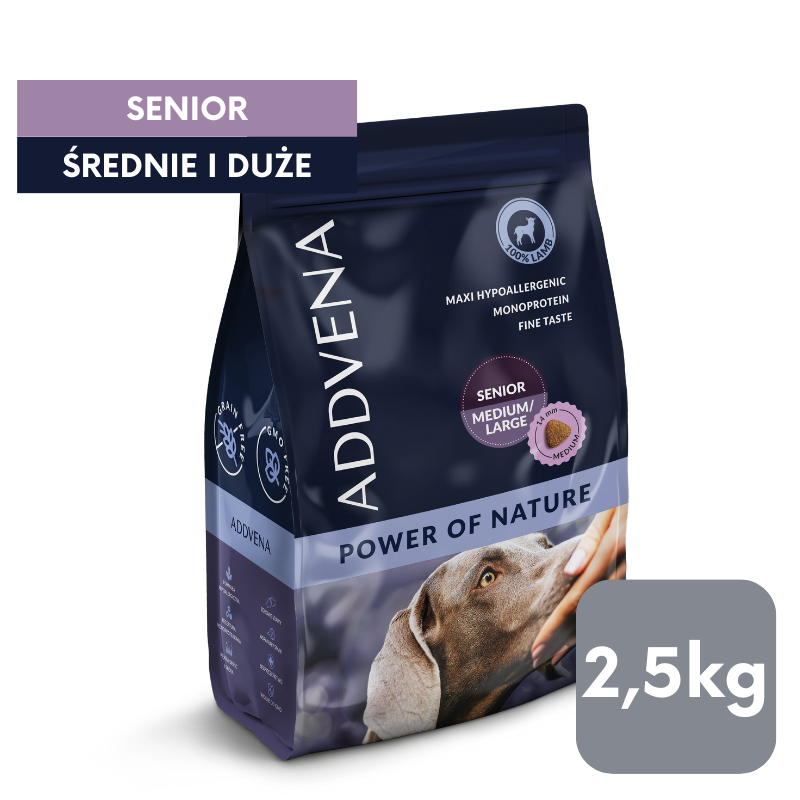 Karma sucha dla psów starszych Addvena Senior Medium/Large 2,5kg